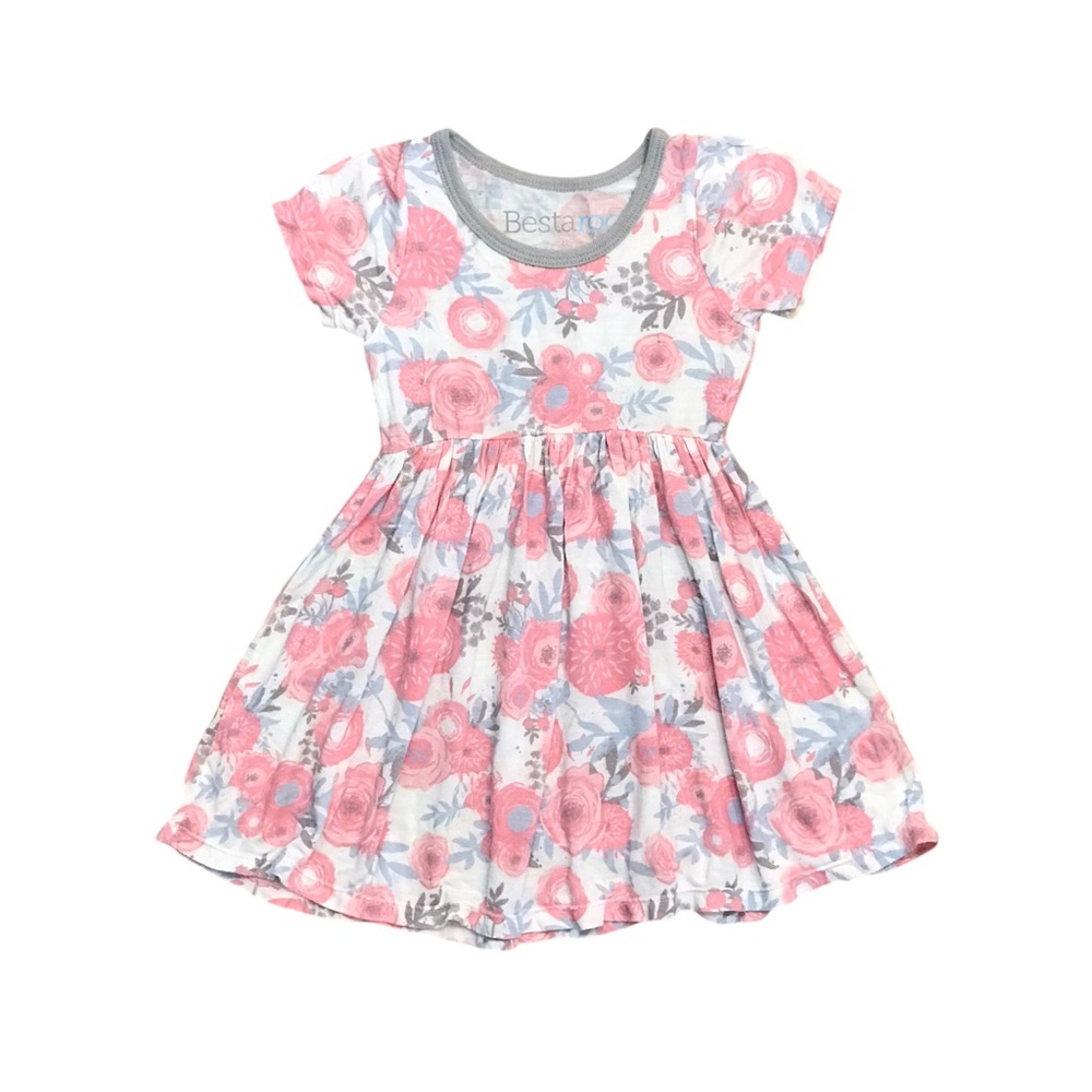 🆕 Bestaroo Bamboo Pink Flower Twirl Dress